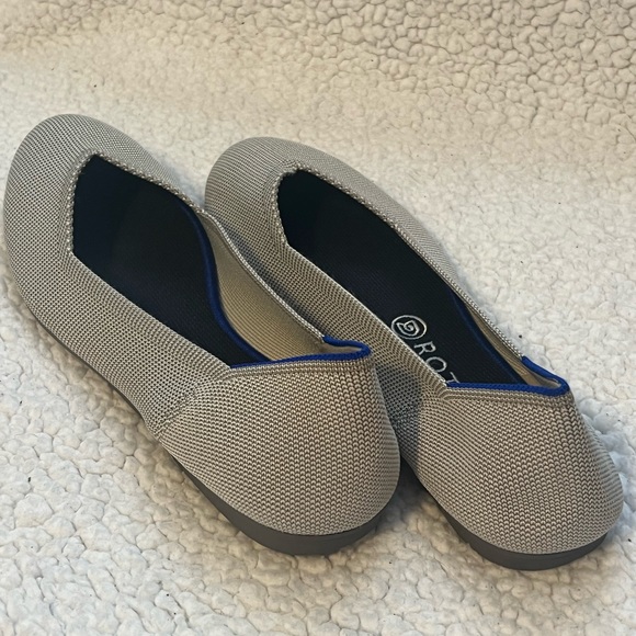 Rothy’s Round Toe Women’s Flats in Retired Flaxseed Birdseye - Picture 7 of 8